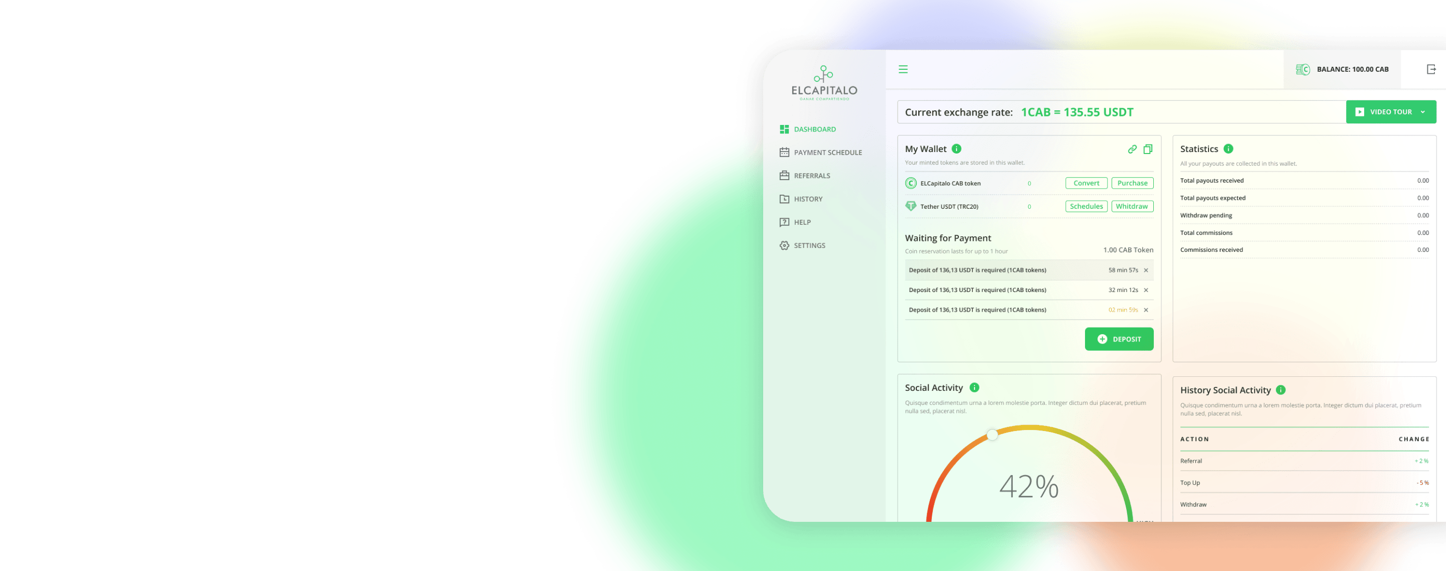 ELCapitalo dashboard background image